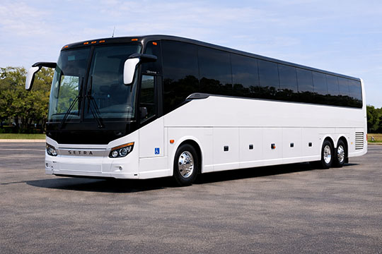 56-passenger charter bus available for charter in Logan, UT